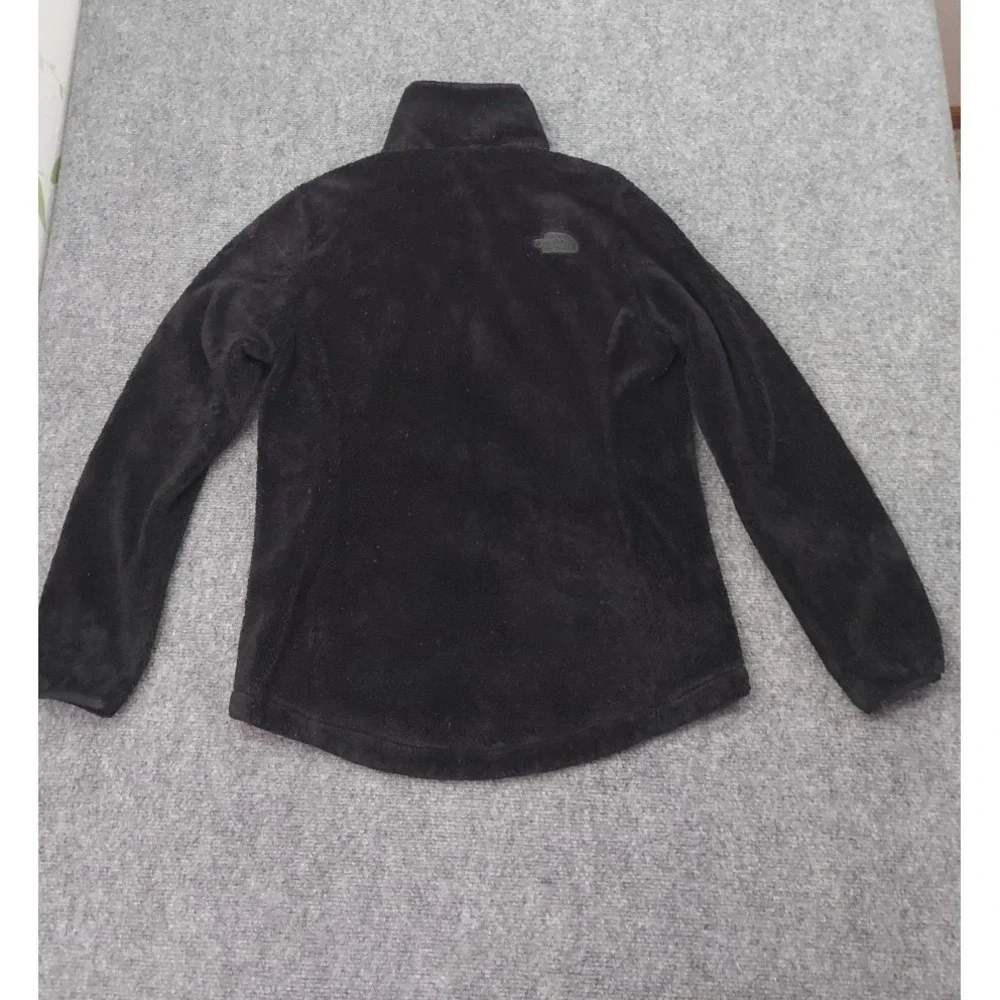 The North Face Fleece Jacket Women Medium Black Full Zip Pockets OSITO High Pile